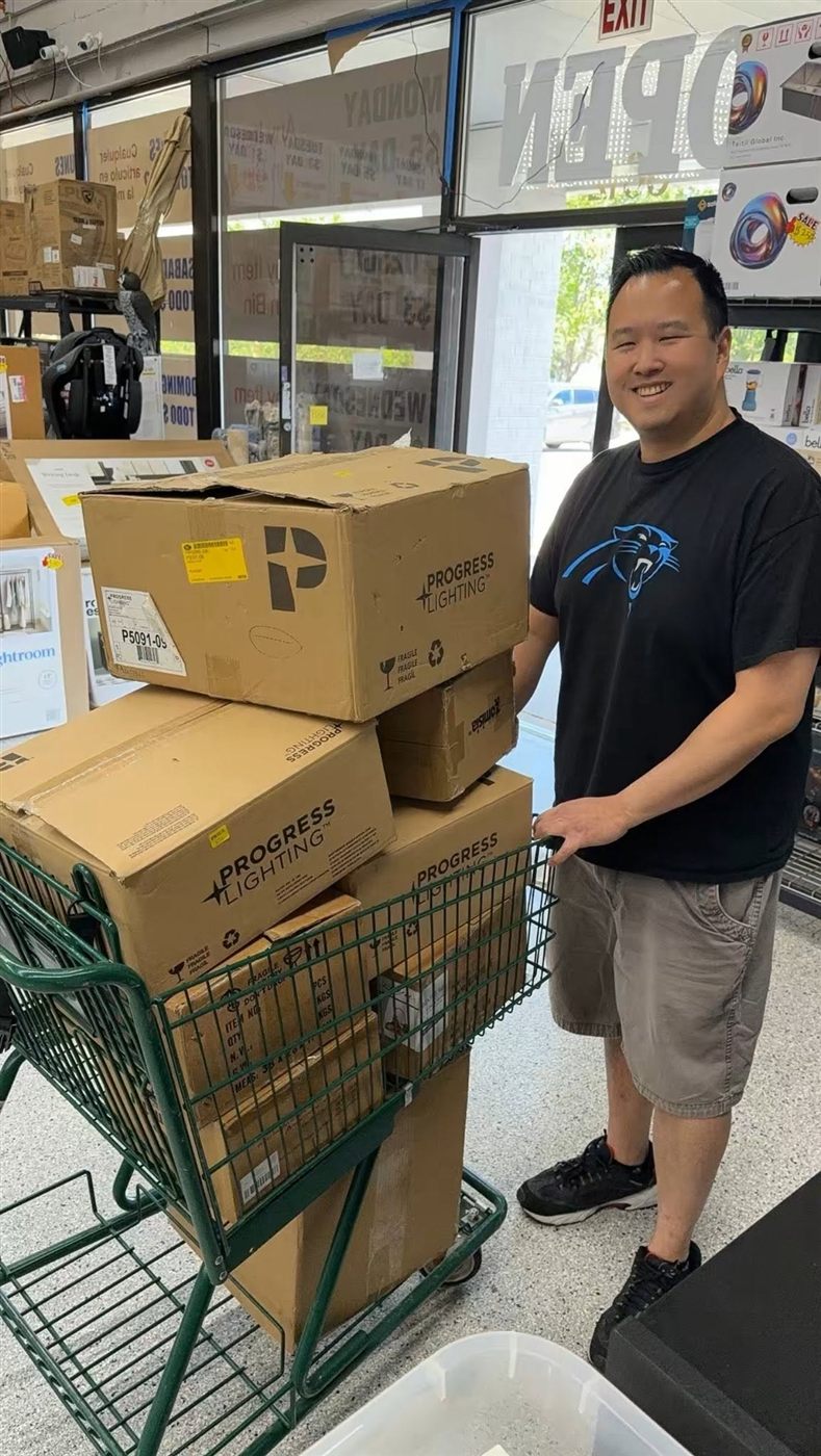 Inside the Mega Deals Liquidation bin store in Raleigh, NC
